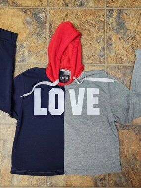 The Collection by Thrill Girls Sz 1X Love Colorblock Graphic Hoodie